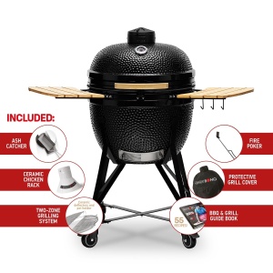 Ceramic grill Kamado Bono Limited 64cm - Black