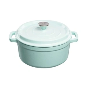 Cast iron cooking pot light blue 4.7L - Grand Feu
