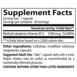 Doctor&#039;s Best, Best Fully Active B12, 1500 mcg, 60 Capasule vegetale + TRANSPORT GRATUIT - Img 2