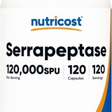 Nutricost High Potency Serrapeptase, 120,000 SPUs, 120 Capsule vegetale + TRANSPORT GRATUIT
