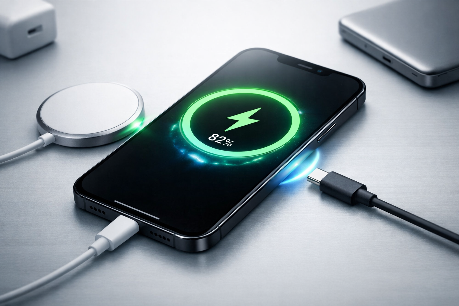 Care sunt modalitatile de incarcare rapida a unui iPhone? Descopera solutiile eficiente: incarcator original, MagSafe, wireless sau cablu USB-C Lightning