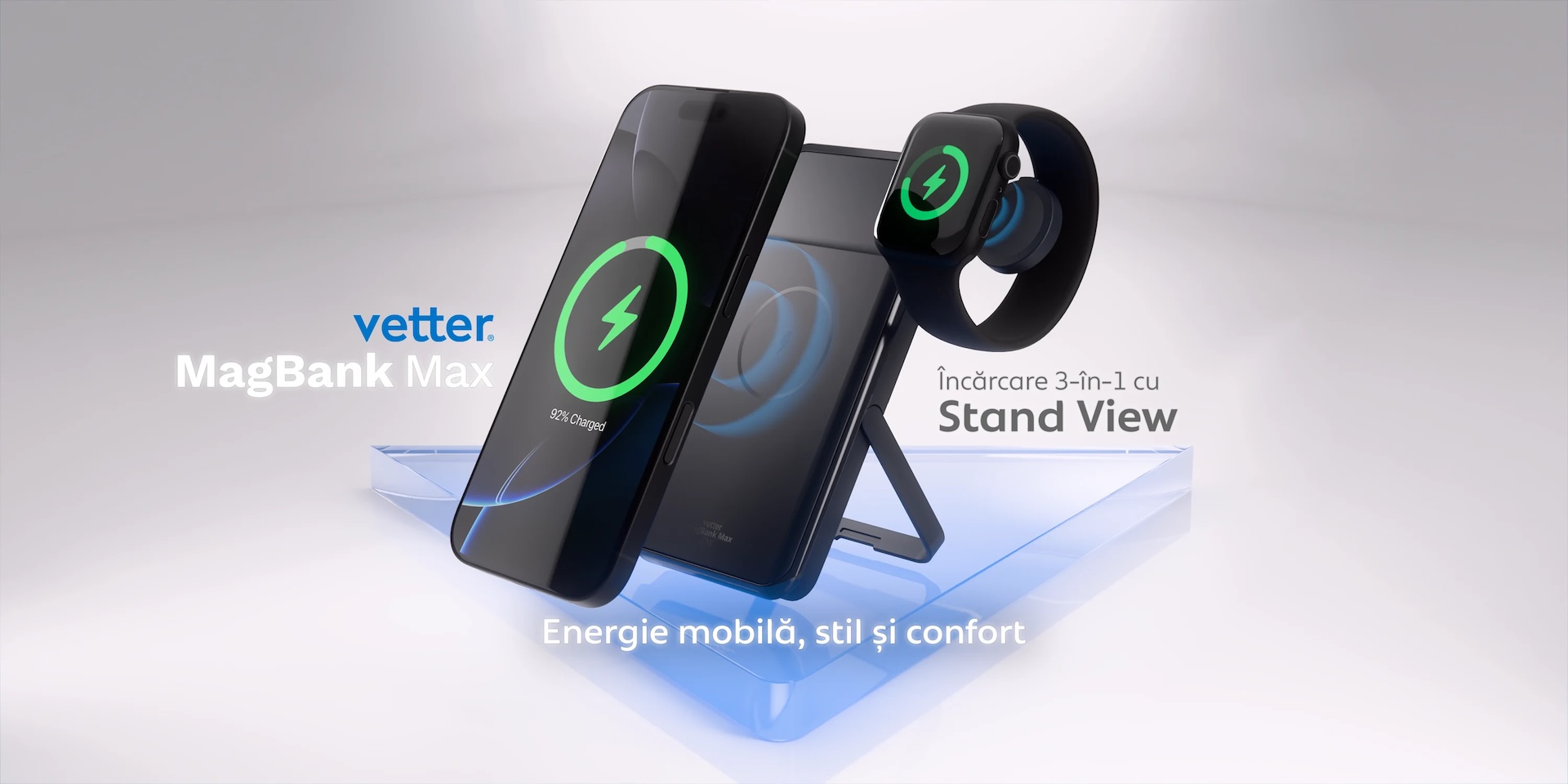 Vetter MagBank Max, 10000 mAh MagSafe power bank for iPhone and Apple Watch