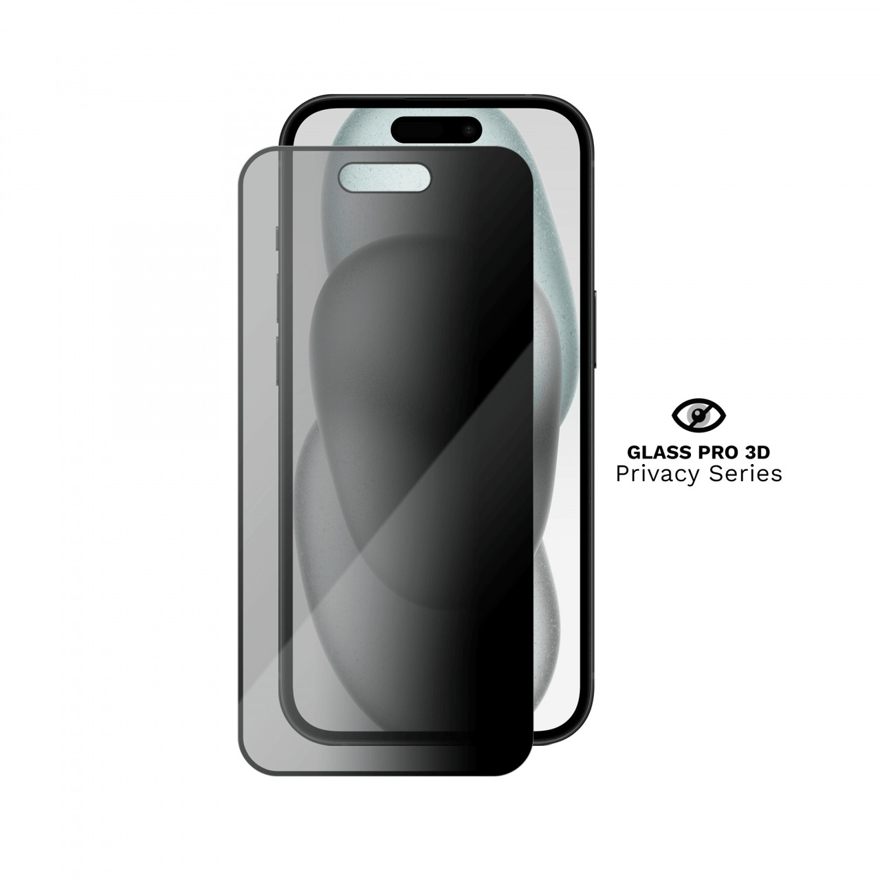 Folia privacy Vetter pentru iPhone 15, vazuta din fata