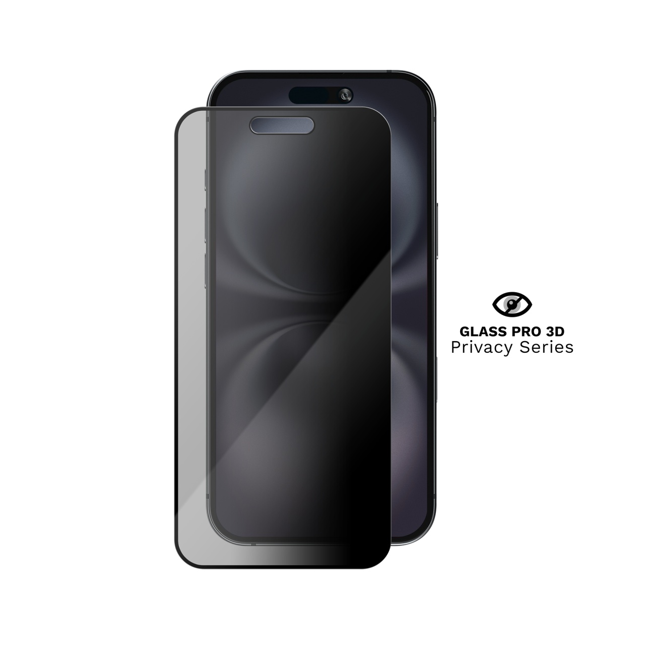 Folia privacy Vetter pentru iPhone 16, vazuta din fata