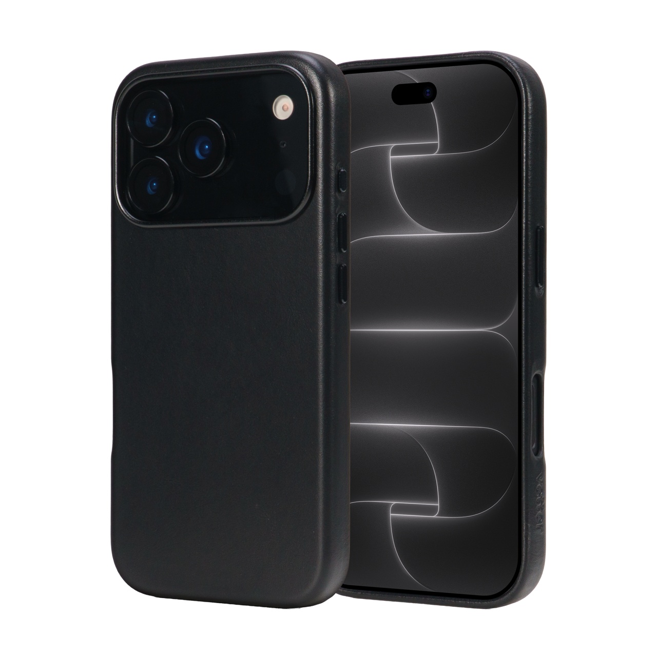 Husa leatherUP Class Black pentru iPhone 18 Pro
