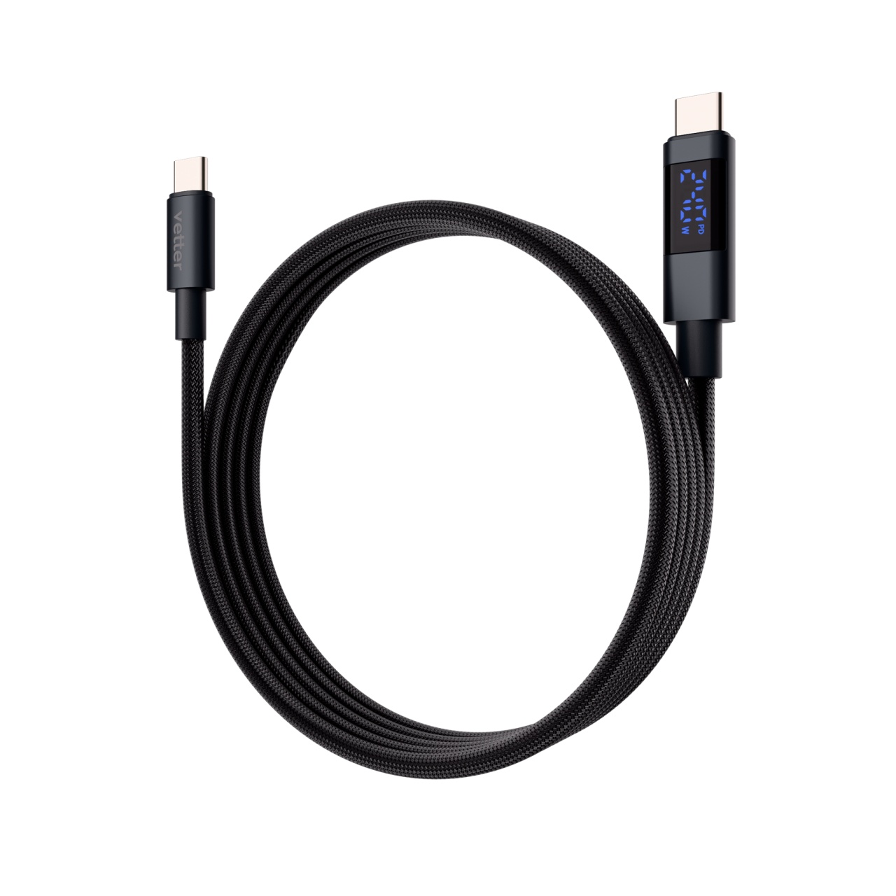 Cablu unTWIST Mach240, USB-C la USB-C, 240W, cu afisaj digital