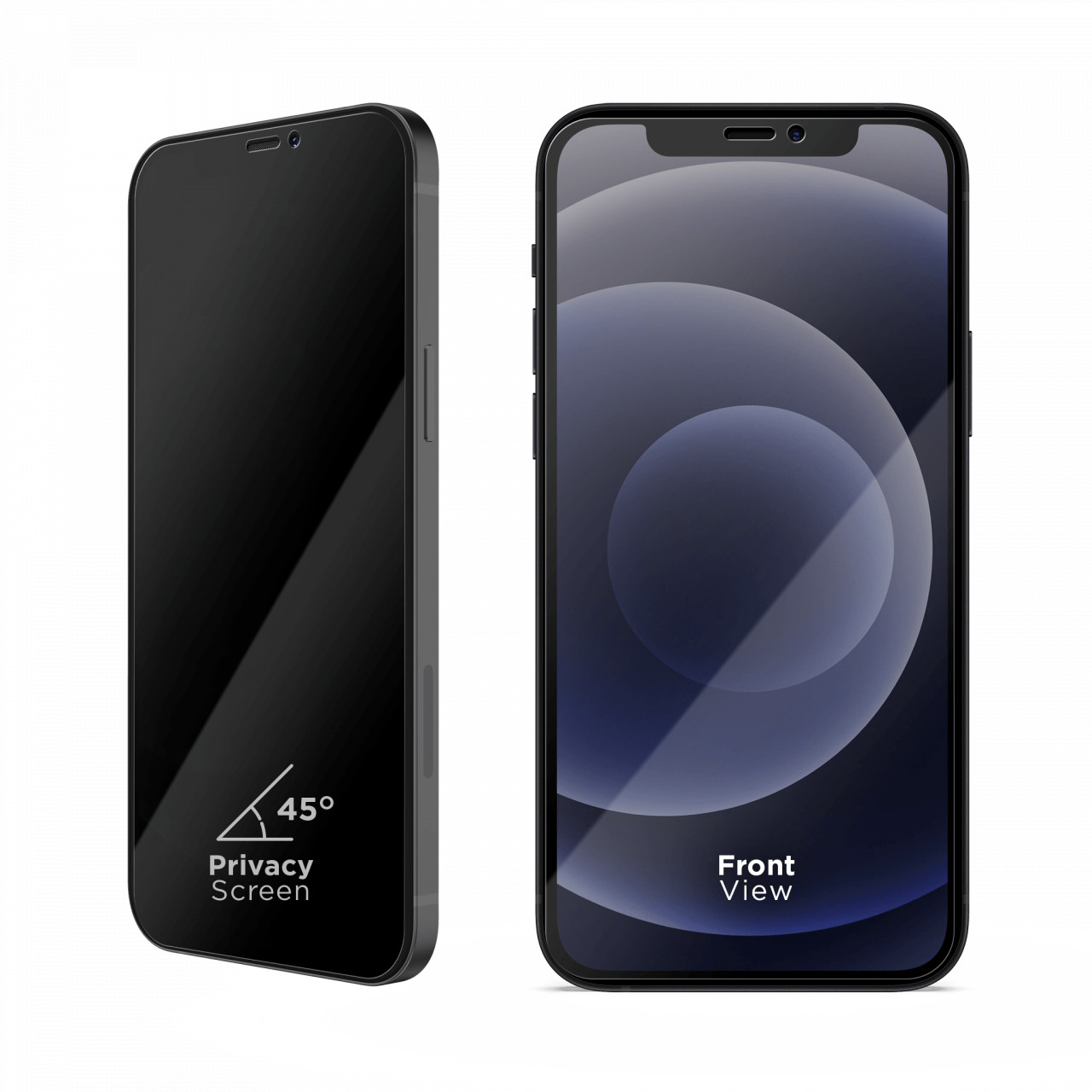 Folia privacy Vetter pentru iPhone 12 mini 3D Privacy Series, vazuta din fata