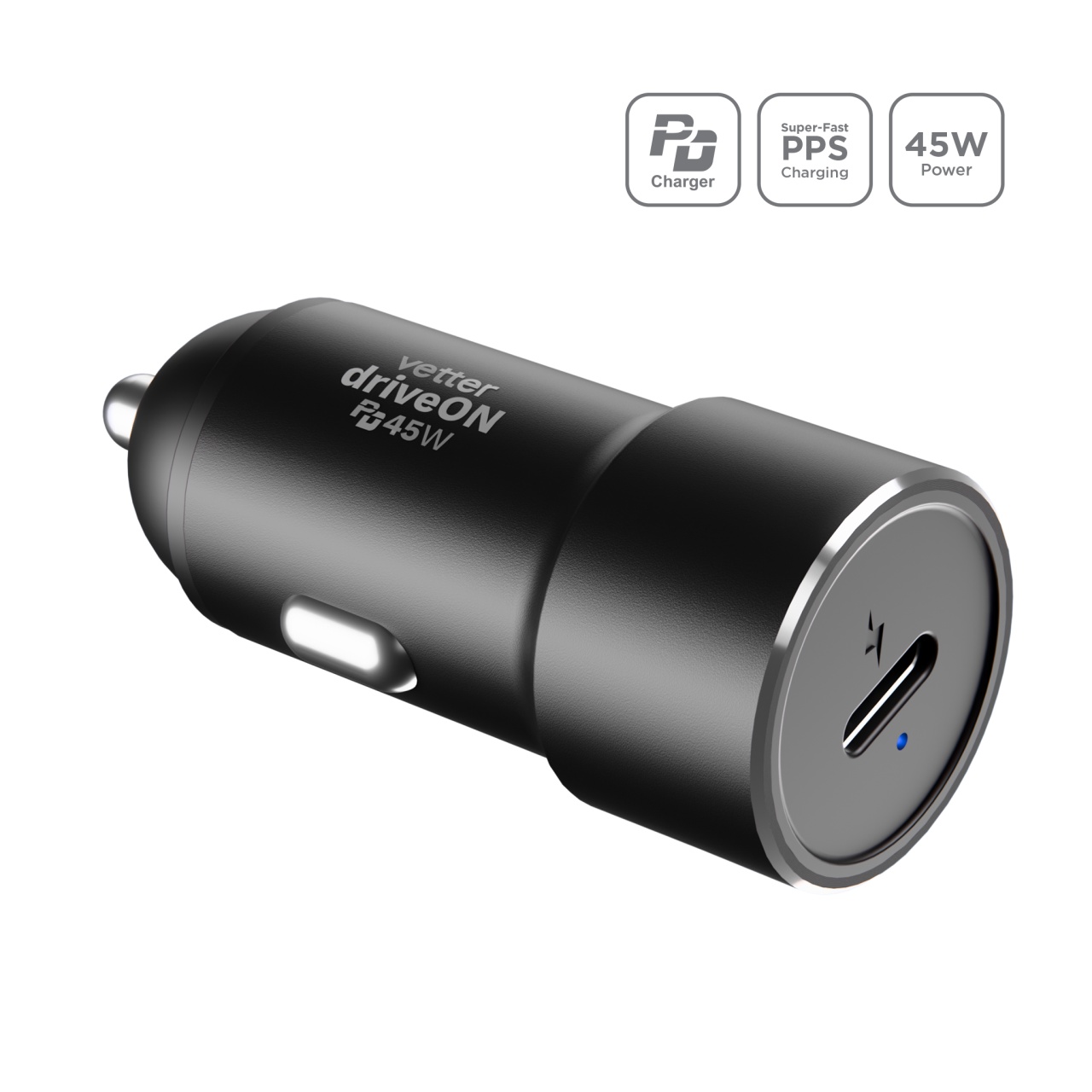 Incarcator auto Vetter driveON 45W, cu port USB-C, PD si PPS