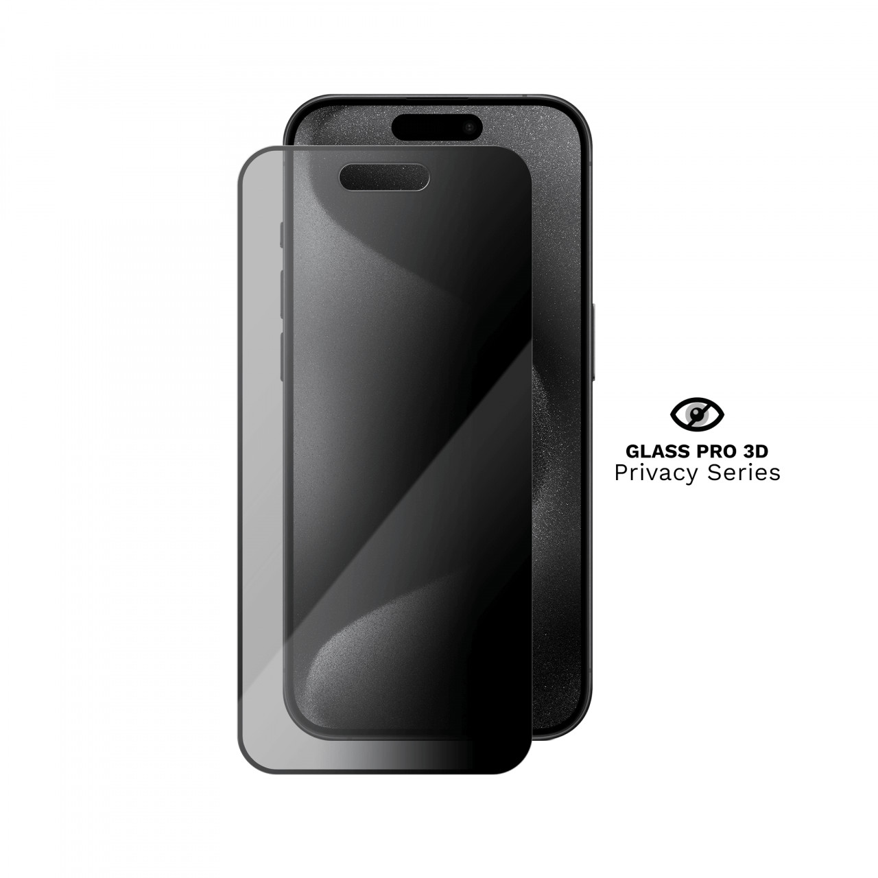 Folia privacy Vetter pentru iPhone 15 Pro Max, vazuta din fata