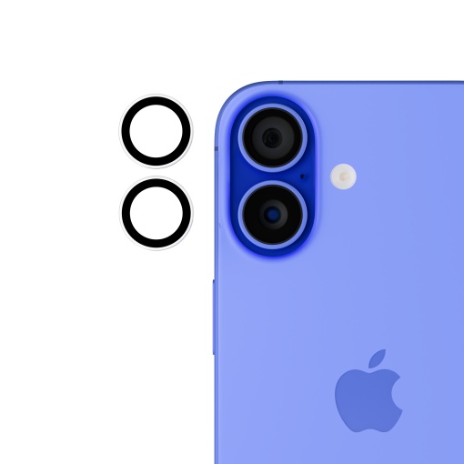 Case for iPhone 16 Plus, 16, Individual Camera Lens Protector, Transparent