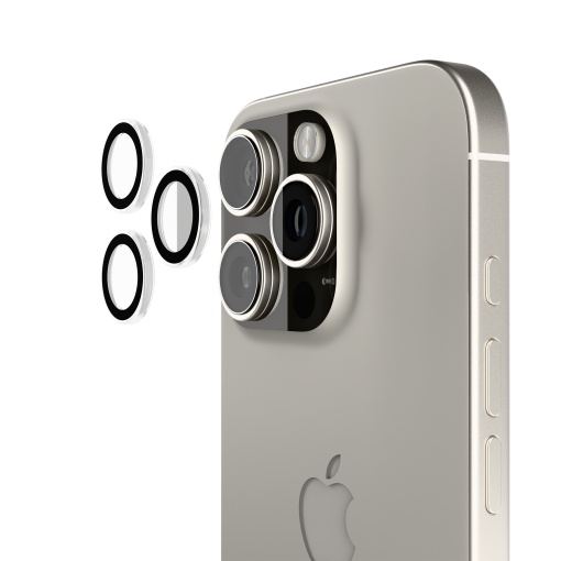 Folii iPhone 16 Pro Max, Folie iPhone 16 Pro Max, 16 Pro, Individual Camera Lens Protector, Transparent - vetter.store _1