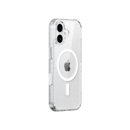 Husa pentru iPhone 17, MagSafe Compatible, Soft Pro Glitter, Transparent