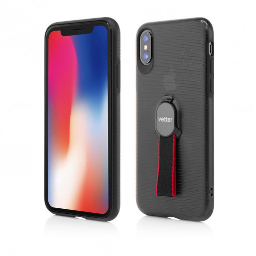 Husa iPhone XS, X Smart Case Hybrid, with Removable Strap, Magnetic Ready, Negru