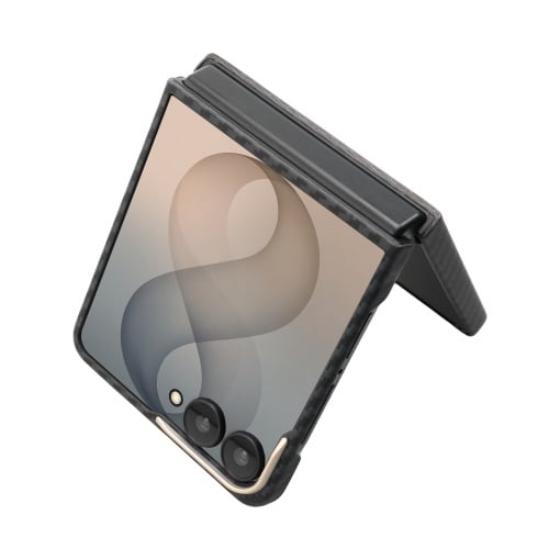 Husa Kevlar din fibra de aramida neagra pentru Samsung Galaxy Z Flip 8 5G