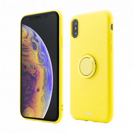 Vetter Case for iPhone XS Max, Soft Pro with Magnetic iStand, Yellow