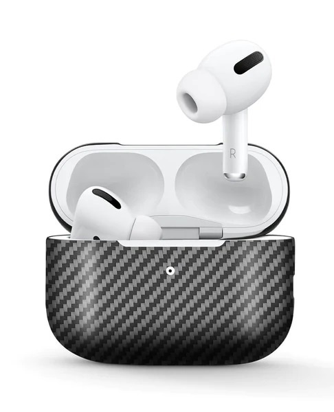 Étui pour AirPods Pro 2, en carbone, noir mat