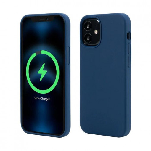Husa iPhone 12 mini Soft Touch Silk, Compatibila MagSafe