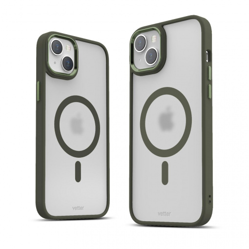 Huse iPhone 14 Plus, Husa iPhone 14 Plus Clip-On Hybrid Matt, Verde - vetter.store _1