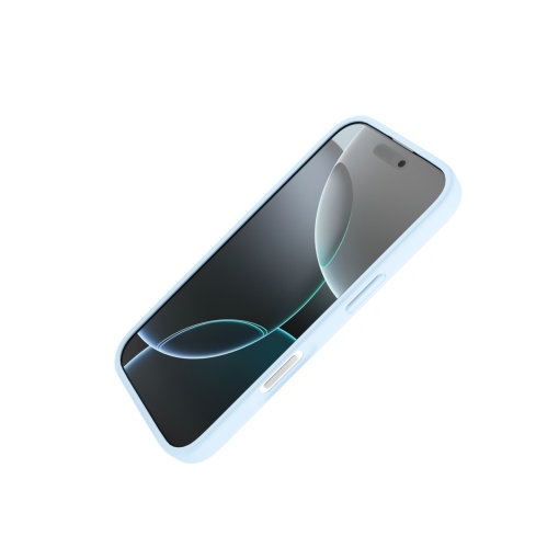 Huse iPhone 16 Pro, Husa iPhone 16 Pro, Clip-On Soft Touch Silk Series Mag Safe Compatible, Albastru - vetter.store _1