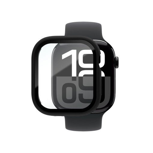 Protectie invisiGUARD, carcasa de protectie completa pentru Apple Watch 10, 42mm, negru de la Vetter