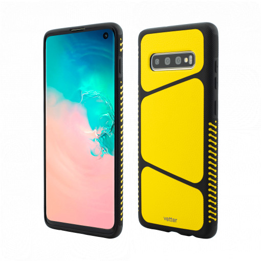Vetter Smart Case pour Samsung Galaxy S10, anti-choc, Combo Series, jaune