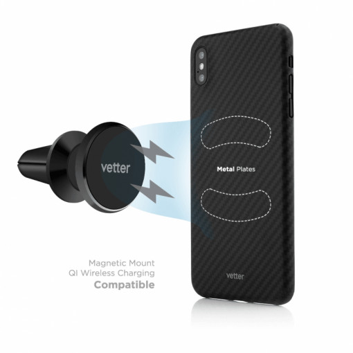 Oferte Outlet accesorii telefoane, 130, More Series, Husa iPhone XS Max made from Aramid Fiber, Kevlar Magnetic, Negru , vetter.store