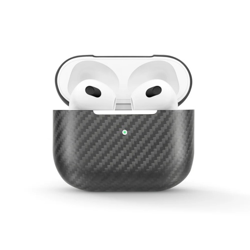 Étui pour AirPods 3, en carbone, noir mat