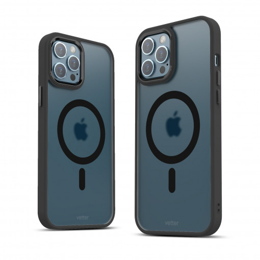 Huse iPhone 12 Pro, Husa iPhone 12 Pro Clip-On Hybrid, Matt, Compatibila MagSafe, Neagra - vetter.store _1