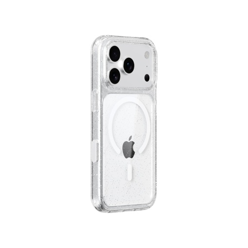 Husa transparenta Vetter Soft Pro Glitter pentru iPhone 18 Pro Max si 17 Pro Max, cu inelul MagSafe vizibil