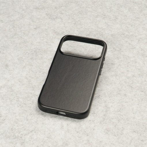 Husa pentru iPhone 17 Pro, leatherUP Class, Refined Touch, MagSafe Compatible, Black - vetter.store_1