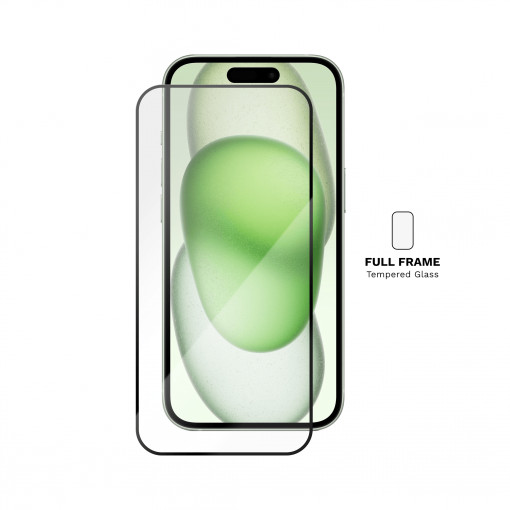 iPhone 15 Plus Case, Full Frame Tempered Glass Vetter GO
