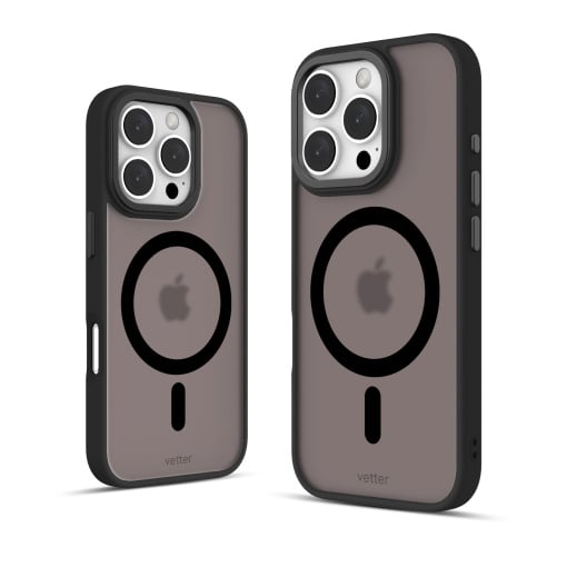 Huse iPhone 16 Pro, iPhone 16 Pro, Clip-On Hybrid, Matt, MagSafe Compatible, Negru - vetter.store _1
