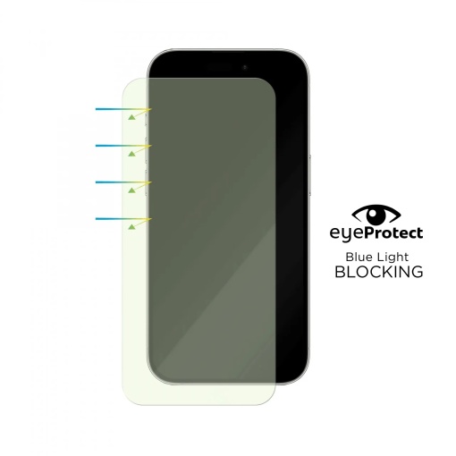 Case iPhone 15 Pro Max, EyeSafe 2nd Gen, Blue Light Blocking Tempered Glass - Img 2