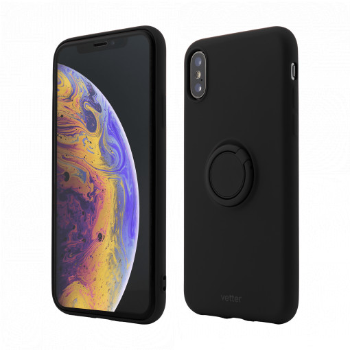 Vetter Case for iPhone XS Max, Soft Pro with Magnetic iStand, Black