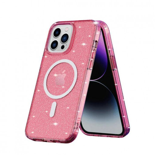 Husa iPhone 14 Pro Max Soft Pro Glitter, Compatibila MagSafe