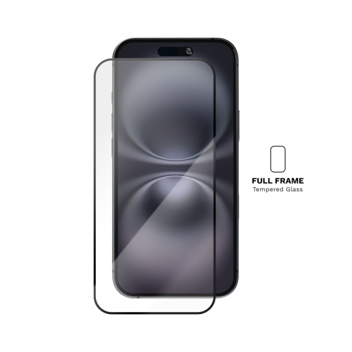 iPhone 16 Case, Full Frame Tempered Glass Vetter GO