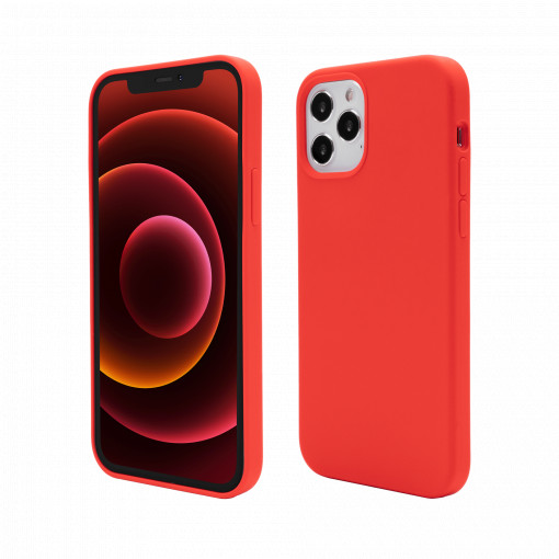 Soft Touch Silk Series Tasche, iPhone 12 Pro Max, Rot