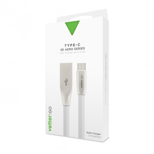 Cabluri Type-C, Cablu USB Type-C Cable, Quick Charge, 3D Aero, Vetter GO - vetter.store _1