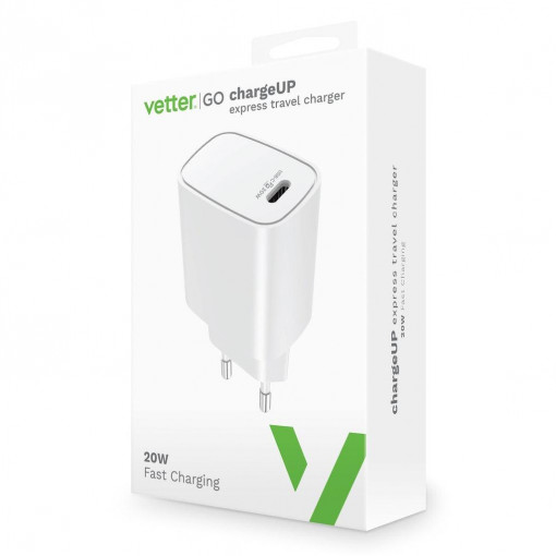 Incarcatoare Retea, Incarcator de priza pentru iPhone cu Type-C Power Delivery 20W - vetter.store _1