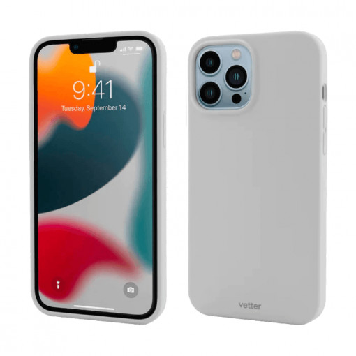Coque Soft Touch Silk Series, iPhone 13 Pro Max, compatible MagSafe, blanc