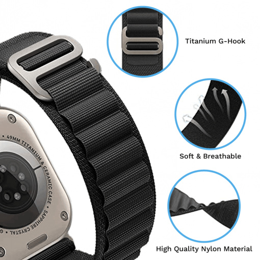 Curele Apple Watch, Curea keepON, Nylon Braided Sport Band for Apple Watch Ultra 2, Ultra 49mm - vetter.store _13