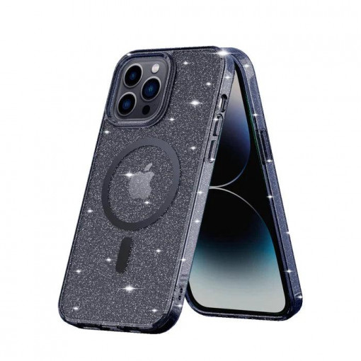 Husa iPhone 14 Pro Max Soft Pro Glitter, Compatibila MagSafe