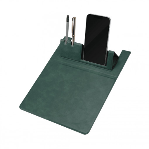Support de souris vert Premium avec support pour smartphone et instrument d'écriture - Vetter