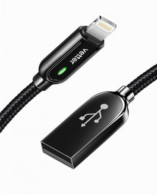 Cabluri Lightning, Cablu Smart Lightning cu Deconectare Automată 2nd Gen și Indicator LED - vetter.store _1