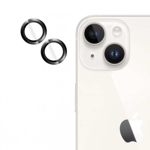 Huse iPhone 15 Plus, Folie iPhone 15 Plus, 15, Individual Camera Lens Protector, Neagra - vetter.store _1