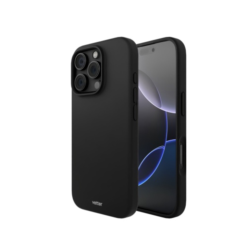 Case iPhone 16 Pro Max, Clip-On Soft Touch Silk Series Mag Safe Compatible, Black