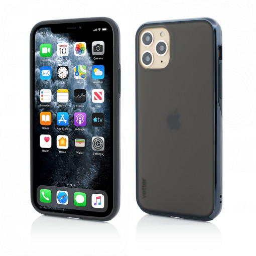 Husa iPhone 11 Pro Max Clip-On Hybrid, Dual Edge and Matte Back Cover, Negru