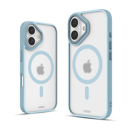 Huse iPhone 16, Husa iPhone 16, Clip-On Hybrid, Matt, MagSafe Compatible, Albastru - vetter.store