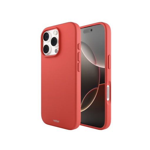 Husa iPhone 16 Pro Max, Clip-On Soft Touch Silk Series Mag Safe Compatible, Red