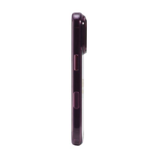 Husa Vetter Soft Pro burgundy pe iPhone 18 Pro, profil lateral subtire